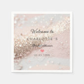 Modern, trendy, Glitzer Serviette (Vorderseite)