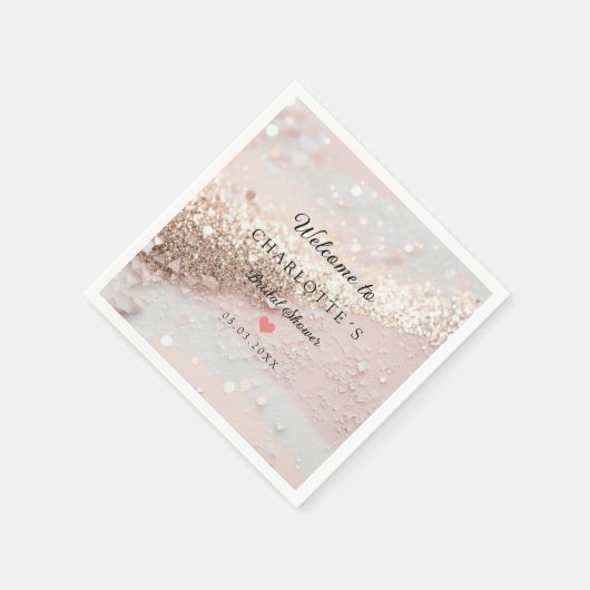 Modern, trendy, Glitzer Serviette (Ecke)