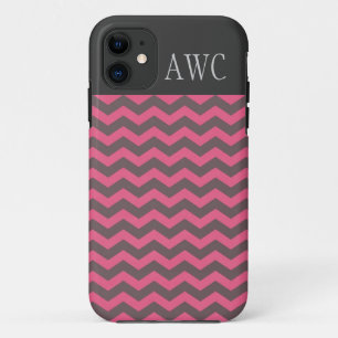 Modern, trendy, klassisches Rosa und Kaffee Chevro Case-Mate iPhone Hülle