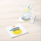 Modern Trendy Limoncello Lemon Rechteckiger Pappuntersetzer (Vor Ort)