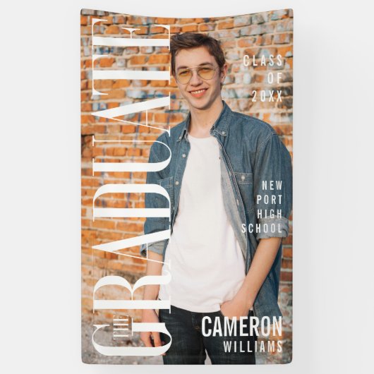 Modern Trendy Magazine Cover Foto Abschluss Banner (Vertikal)