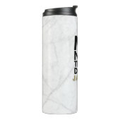 Modern Trendy Marble New Dad Thermosbecher (Nach links gedreht)