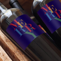 Modern Trendy Merry Bright