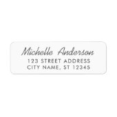 Modern Trendy Minimal Script Return Address (Vorne)