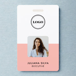 Modern Trendy Minimalist Photo | Blush Pink ID Ausweis