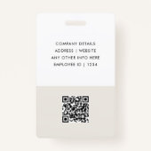 Modern Trendy Minimalist Photo | Neo Mint Green ID Ausweis (Rückseite)