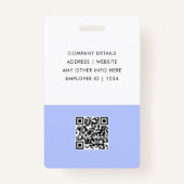 Modern Trendy Minimalist Photo | Purple ID Card Ausweis (Rückseite)