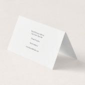 Modern Trendy Minimalist Professional Plain Visitenkarten (Rückseite)