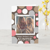 Modern & trendy Mother's Day mit Foto Auntie Karte (Gelbe Blume)