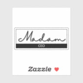 Modern Trendy Mrs CEO Sticker (Blatt)