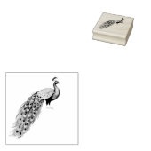 Modern Trendy Peacock Gummistempel (Stempel)