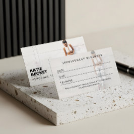Modern Trendy Photo Personal Trainer Fitness Terminkarte