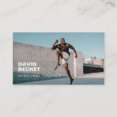 Modern Trendy Photo Personal Trainer Fitness Terminkarte (Vorderseite)