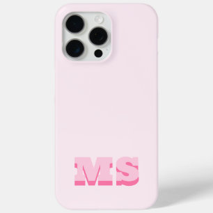 Modern Trendy Pink Initial Monogram Case-Mate iPhone Hülle