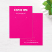 Modern trendy pink jewelry earring display card (Schreibtisch)