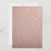 Modern Trendy Pink Rose Gold Glitzer 30. Geburtsta Einladung (Rückseite)