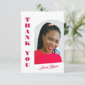 Modern Trendy Pink Script Graduation (Stehend Vorderseite)