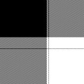 Modern Trendy Plaid in Black & White for Him Custo Fleecedecke