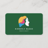 Modern, trendy, QR-Code, Salon, Frauen-Logo Visitenkarte (Vorderseite)