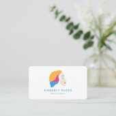 Modern, trendy, QR-Code, Salon, Frauen-Logo Visitenkarte (Stehend Vorderseite)