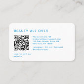 Modern, trendy, QR-Code, Salon, Frauen-Logo Visitenkarte (Rückseite)