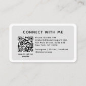 Modern, trendy, QR Code, Salon Visitenkarte (Rückseite)