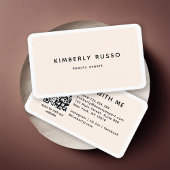 Modern, trendy, QR Code, Salon Visitenkarte