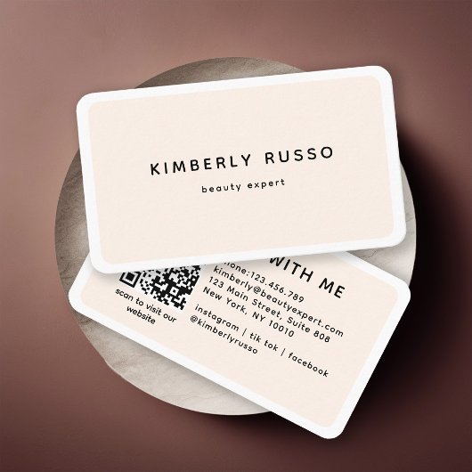 Modern, trendy, QR Code, Salon Visitenkarte