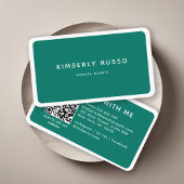 Modern, trendy, QR Code, Salon Visitenkarte