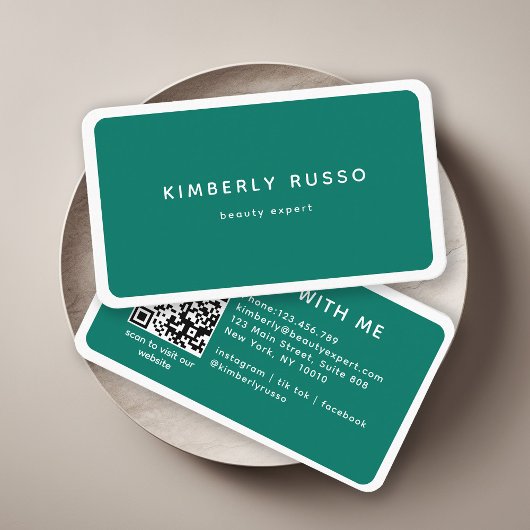 Modern, trendy, QR Code, Salon Visitenkarte