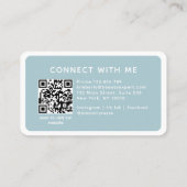 Modern, trendy, QR Code, Salon Visitenkarte (Rückseite)