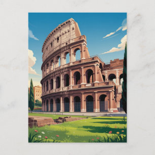 Modern trendy Rom Italien Kolosseum Postkarte