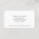 Modern, trendy, Salon, Frauen-Logo Visitenkarte (Rückseite)