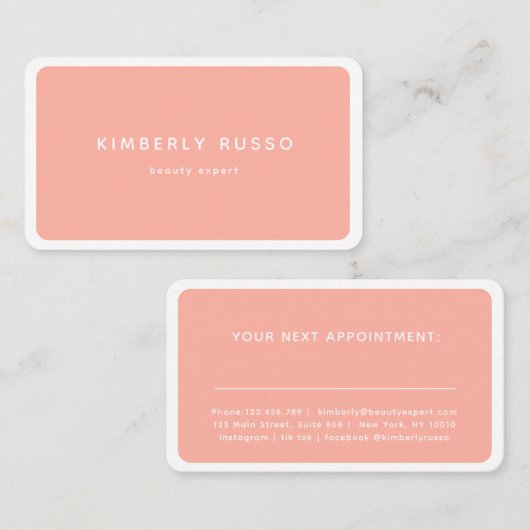 Modern, trendy, Salon Terminkarte (Vorne/Hinten)