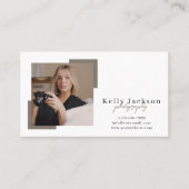 Modern trendy Simple 4 Fotos Fotograf Visitenkarte (Vorderseite)