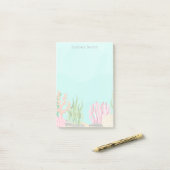 Modern Trendy Simple Tropical Sea Girly  Post-it Klebezettel (Auf Schreibtisch)