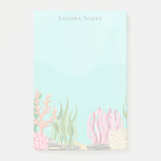 Modern Trendy Simple Tropical Sea Girly  Post-it Klebezettel (Vorderseite)