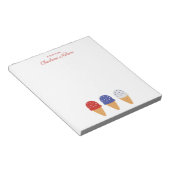 Modern Trendy Stylish Cute Ice Cream Girly Notizblock (angewinkelt)