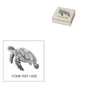 Modern Trendy Summer Sea Turtle Ocean Nautical     Gummistempel (Stempel)