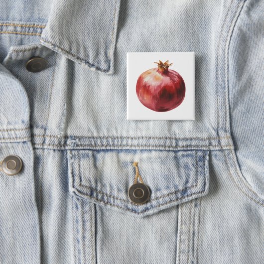 Modern Trendy Watercolor Pomegranate  Button (Beispiel)