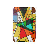 Modern Triangle Colorful Geometric Badematte (Vorderseite Vertikal)