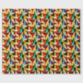 Modern Triangle Colorful Geometric  Geschenkpapier (Flach)