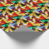 Modern Triangle Colorful Geometric  Geschenkpapier (Ecke)