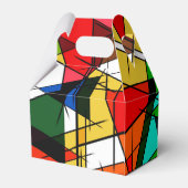 Modern Triangle Colorful Geometric  Geschenkschachtel (Rückseite)
