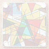 Modern Triangle Colorful Geometric  Glasuntersetzer (Rückseite)