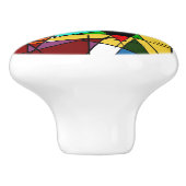 Modern Triangle Colorful Geometric Keramikknauf (Seitenansicht)