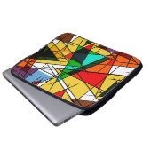 Modern Triangle Colorful Geometric  Laptopschutzhülle (Vorne Knopf)