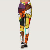 Modern Triangle Colorful Geometric  Leggings (Rückseite)