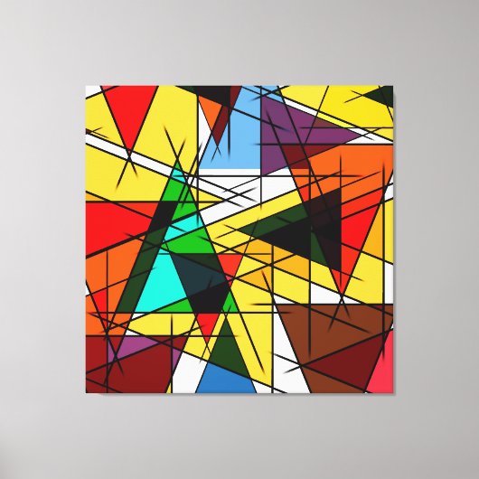 Modern Triangle Colorful Geometric  Leinwanddruck (Vorderseite)