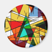 Modern Triangle Colorful Geometric  Magnet (Vorne)
